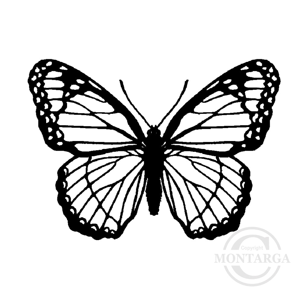 1393 A, C or G - Butterfly Rubber Stamp