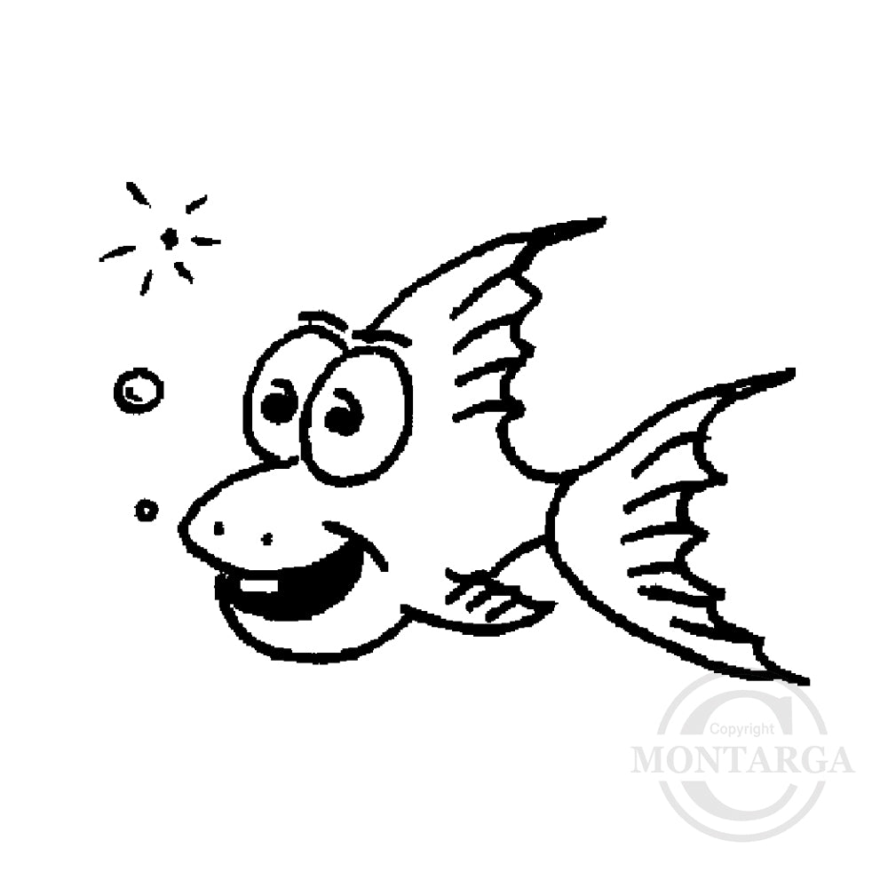 1403 A - Fish Rubber Stamp