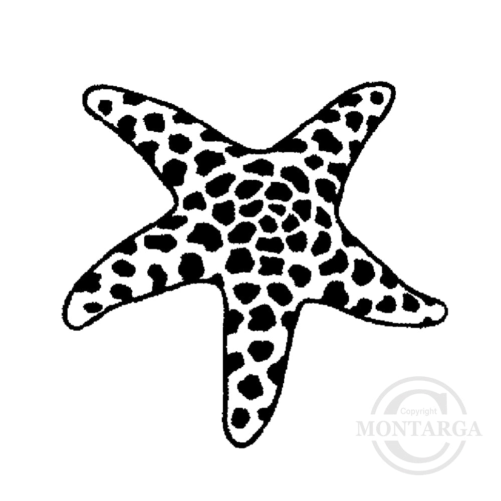 1432 A or C - Starfish Rubber Stamp