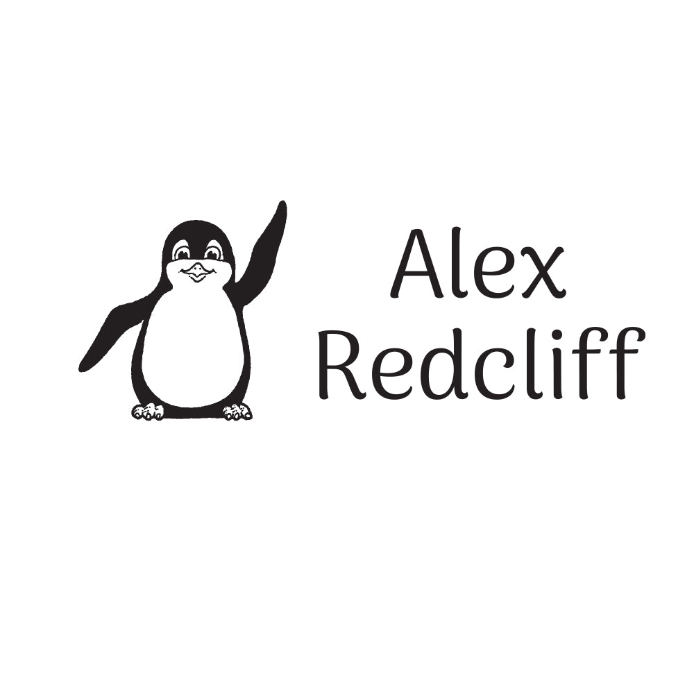 1436 B Penguin - Personalised Name Rubber Stamp