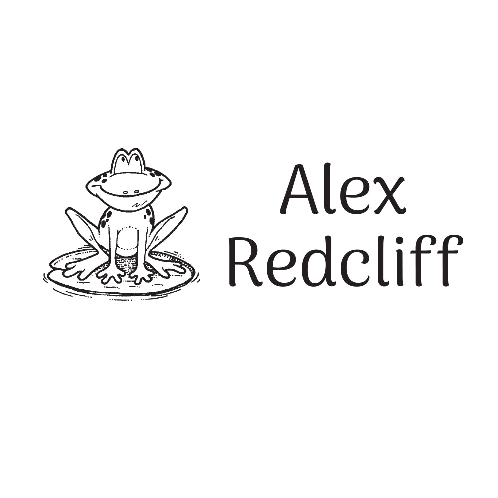 1440 B Frog - Personalised Name Rubber Stamp