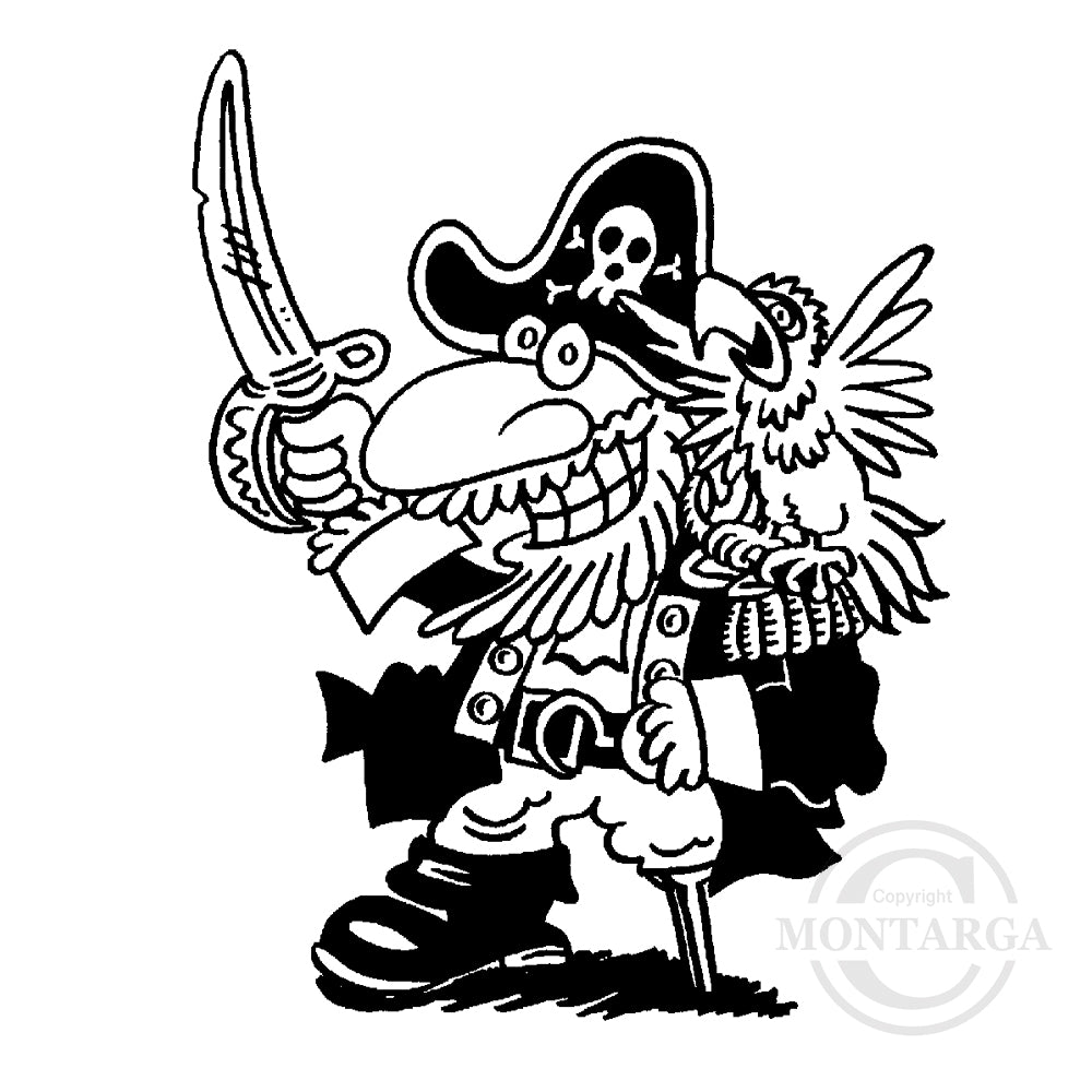 1470 G - Pirate Rubber Stamp