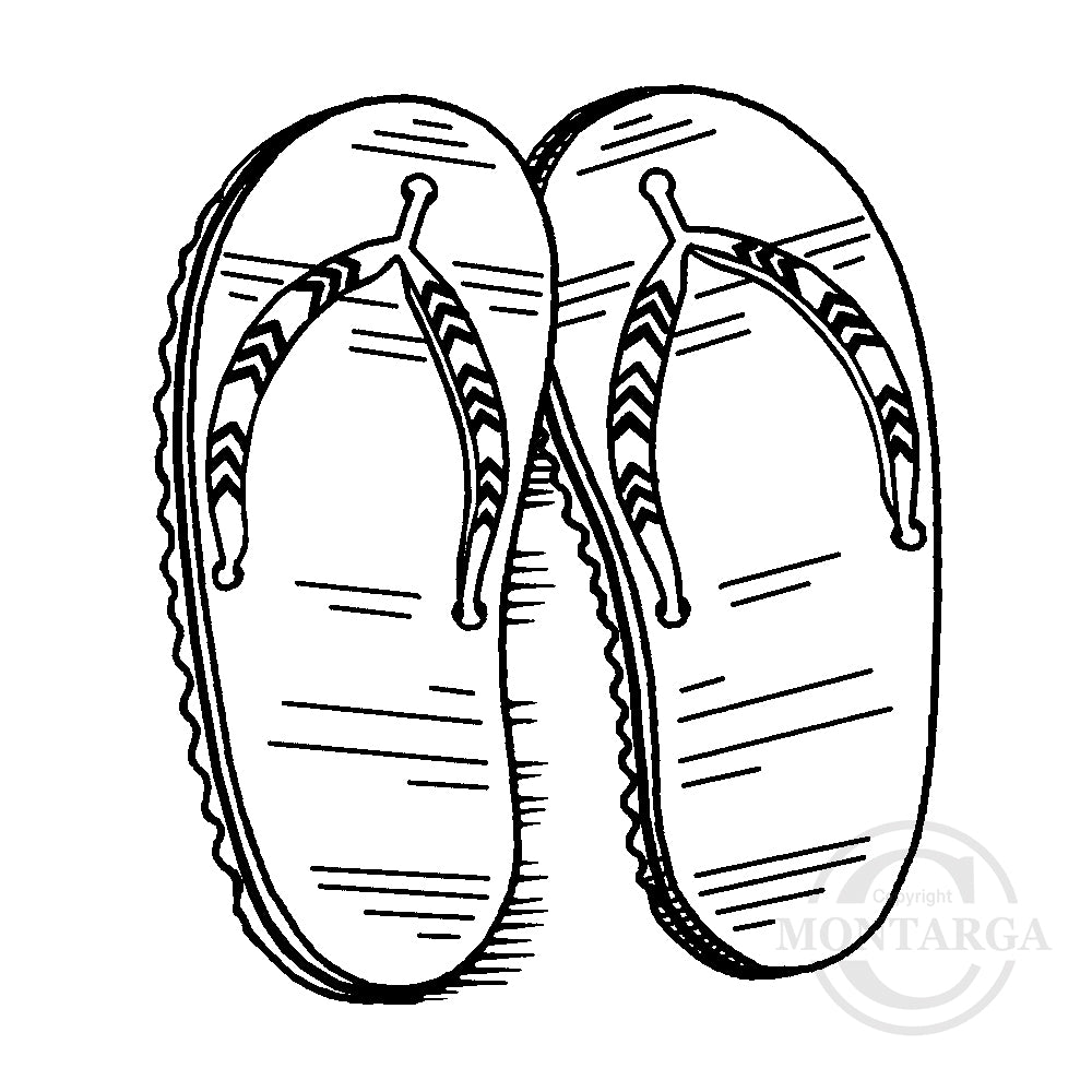 1485 C - Jandals Rubber Stamp