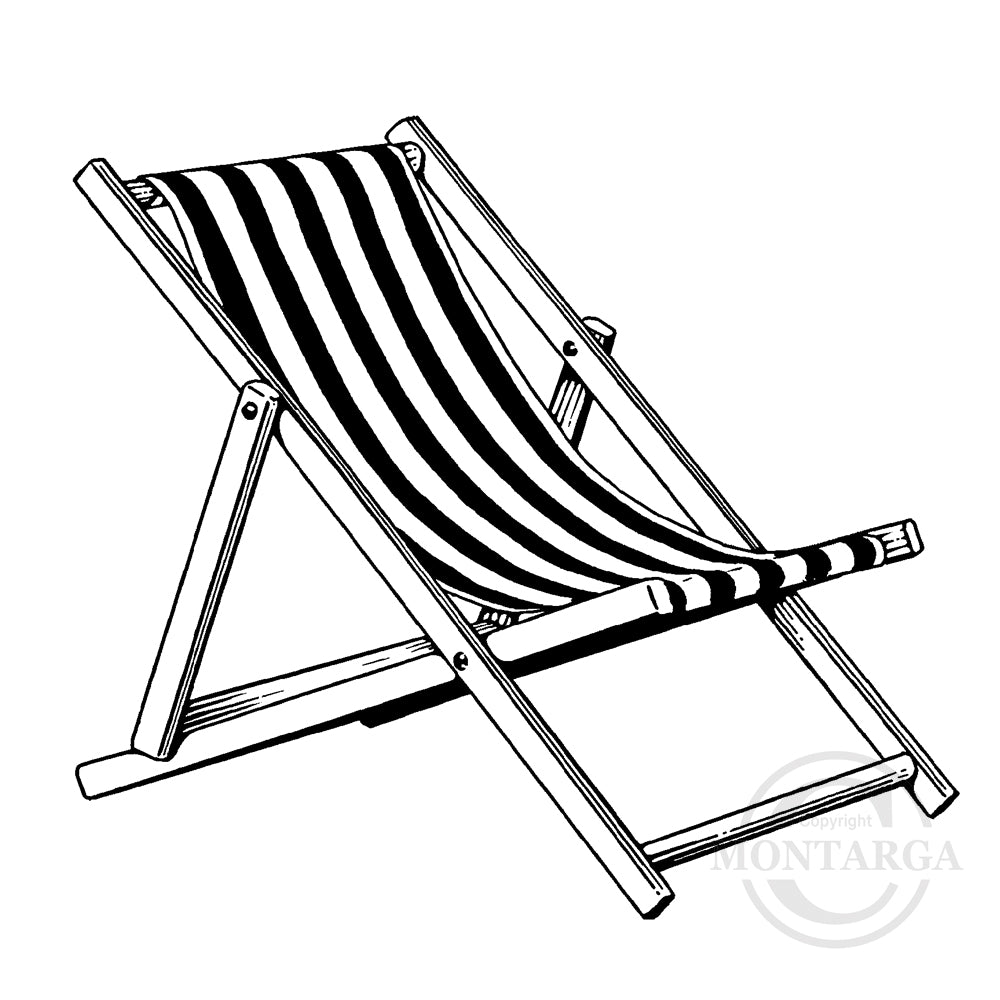 1487 G - Deck Chair Rubber Stamp