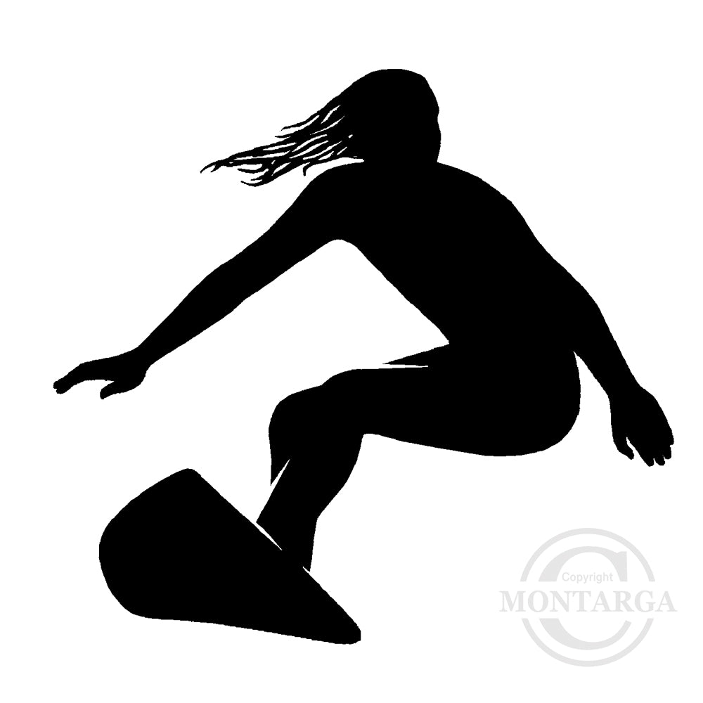 1498 F - Surfer Rubber Stamp