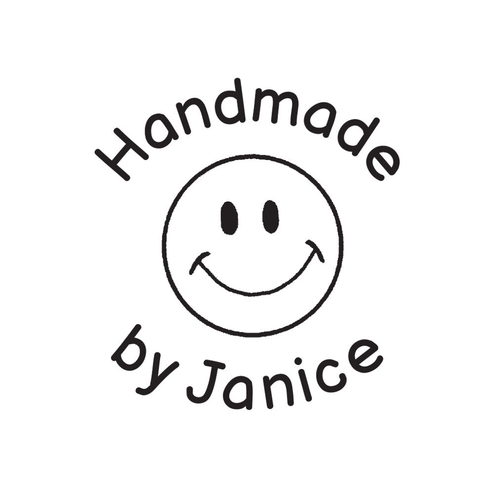 1562 A Smiley Face - Personalised Rubber Stamp