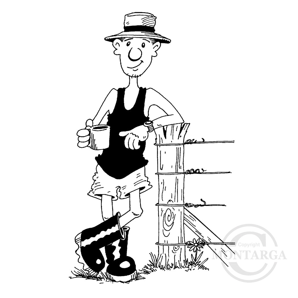 1598 G or GG - Farmer Rubber Stamp