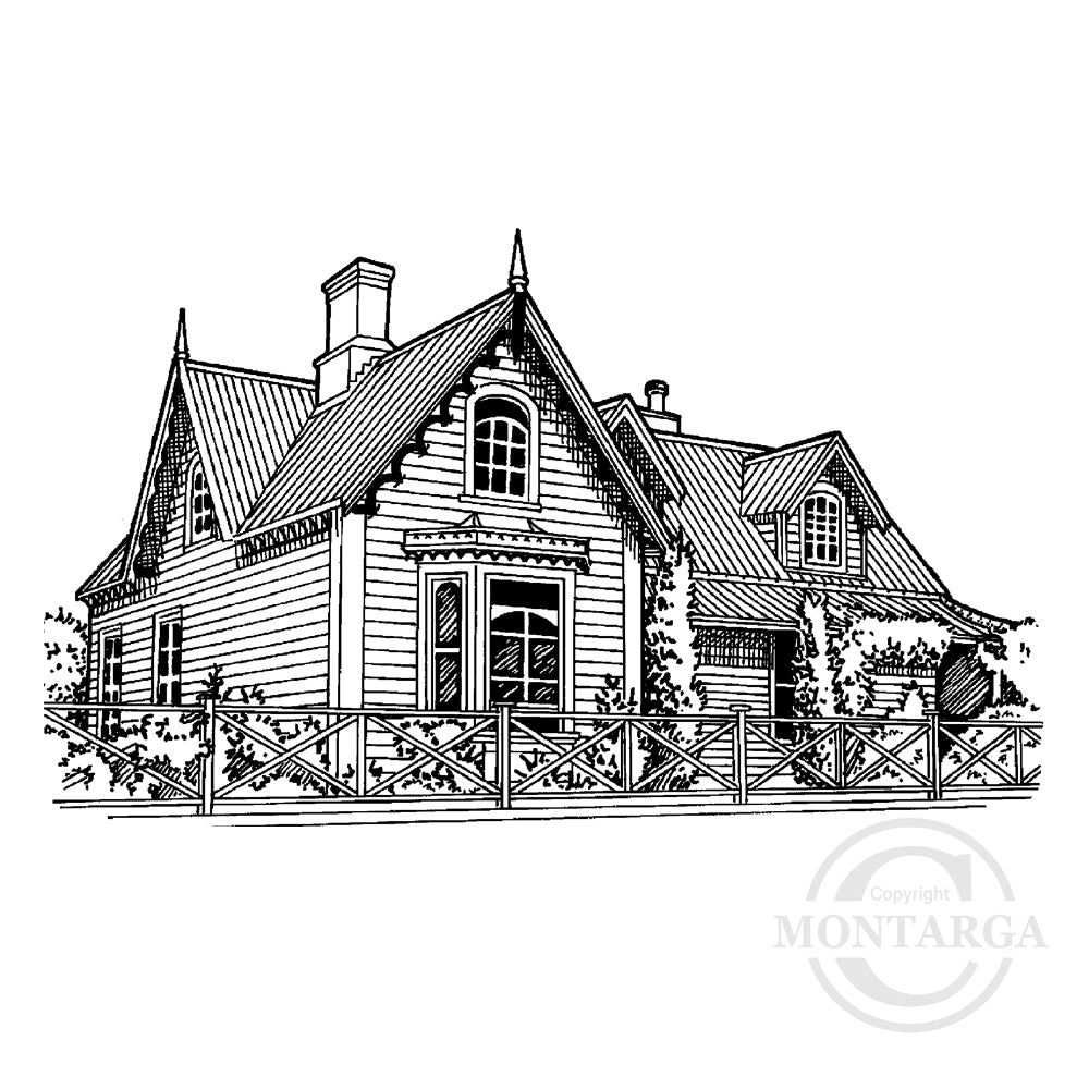 1624 GG - House Rubber Stamp