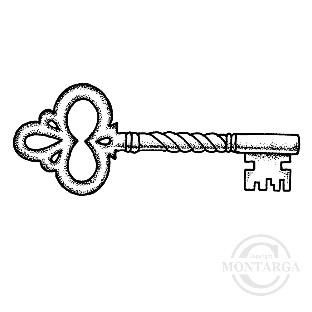 1657 B - Key Rubber Stamp