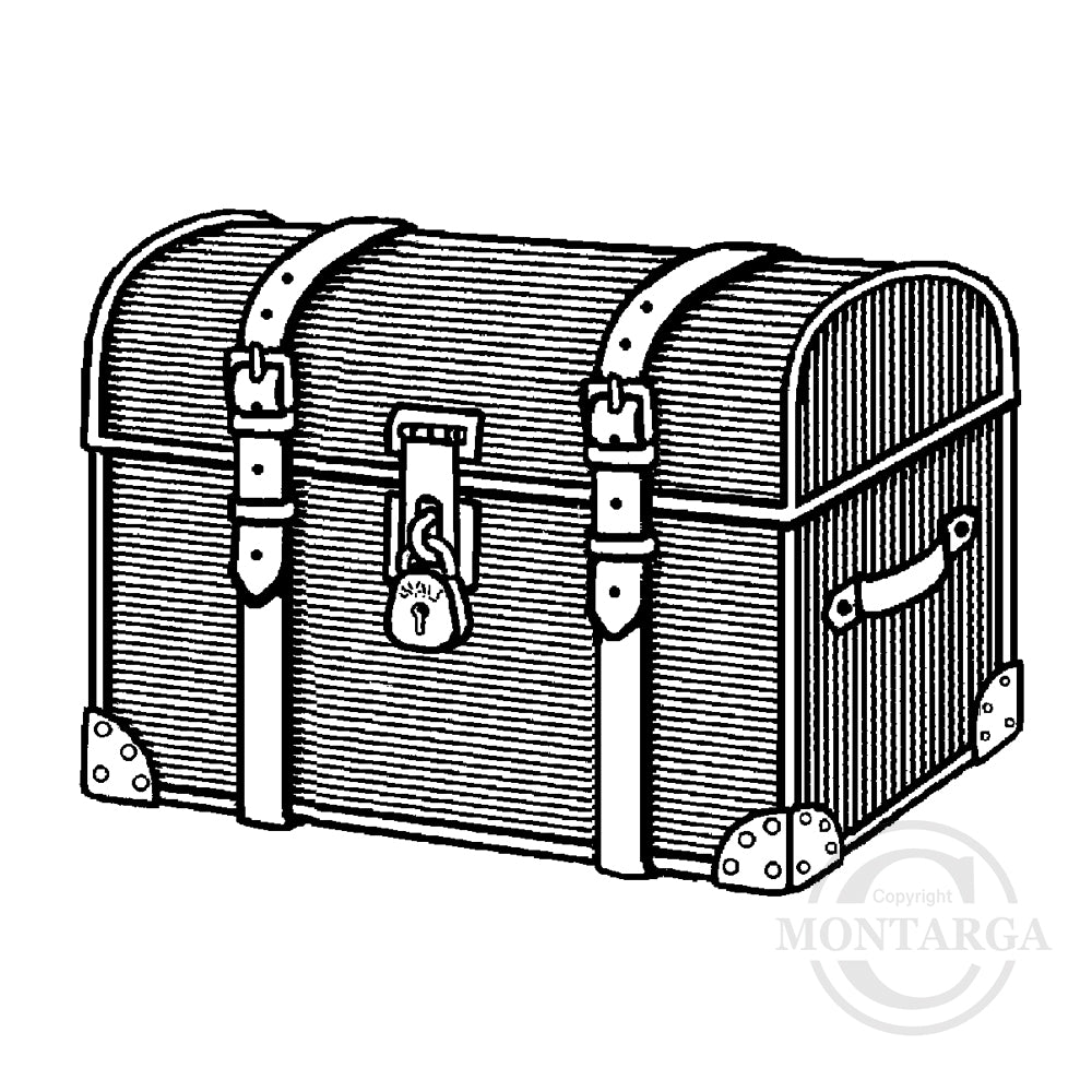 1661 D - Chest Rubber Stamp