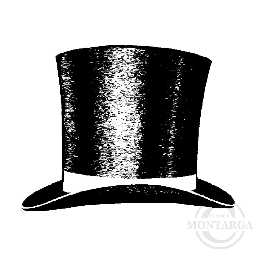 1678 C - Top Hat Rubber Stamp