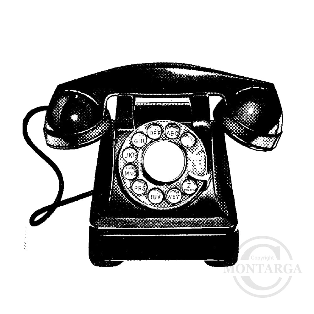 1684 D - Phone Rubber Stamp