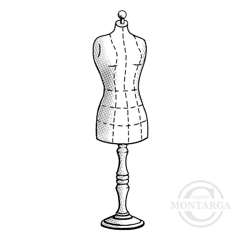 1700 BB - Mannequin Rubber Stamp