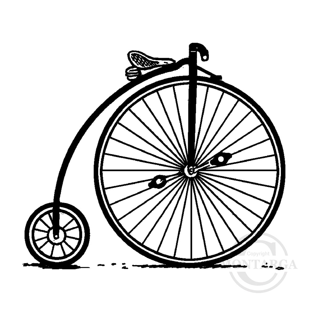 1738 C or G - Penny Farthing Rubber Stamp