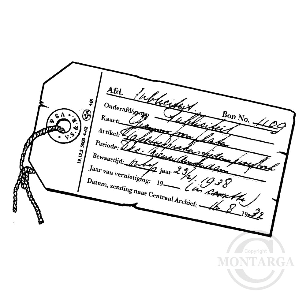 1742 E - Luggage Tag Rubber Stamp