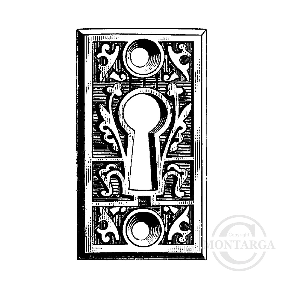 1759 D - Keyhole Rubber Stamp