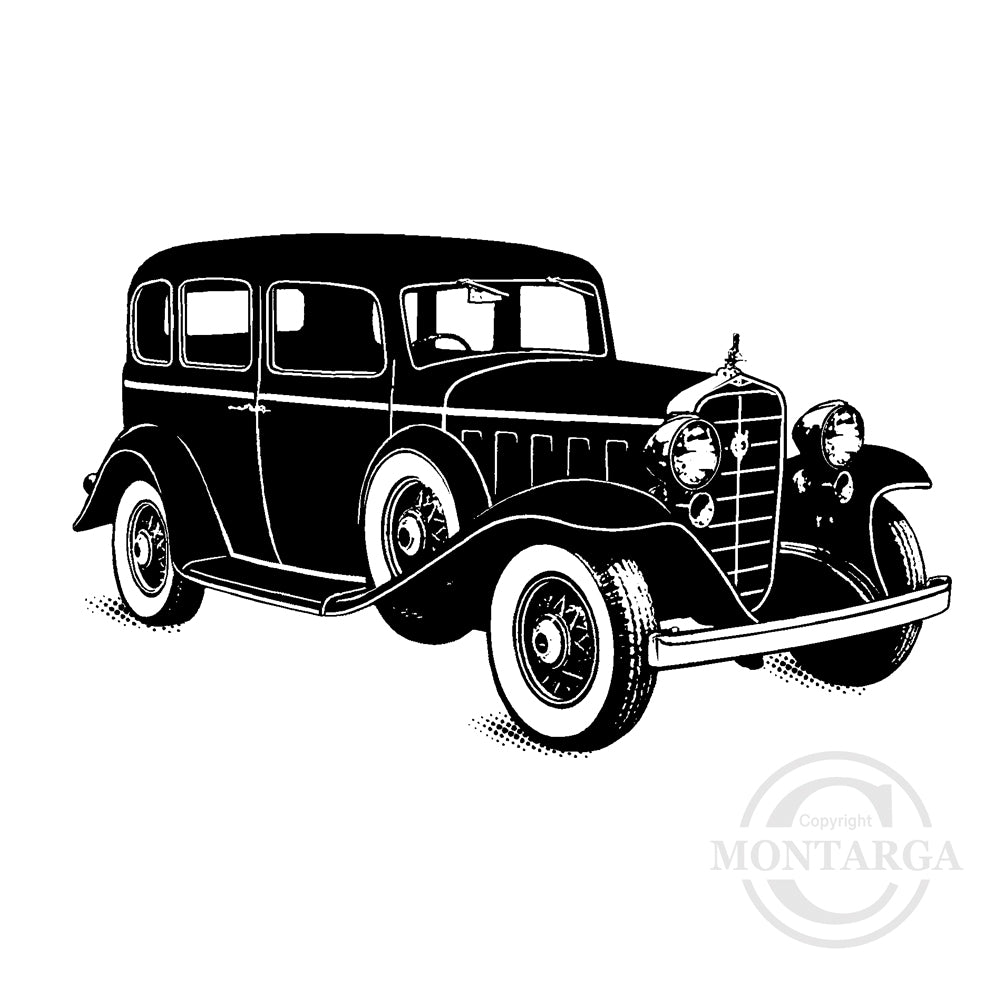 1772 G - Vintage Car Rubber Stamp