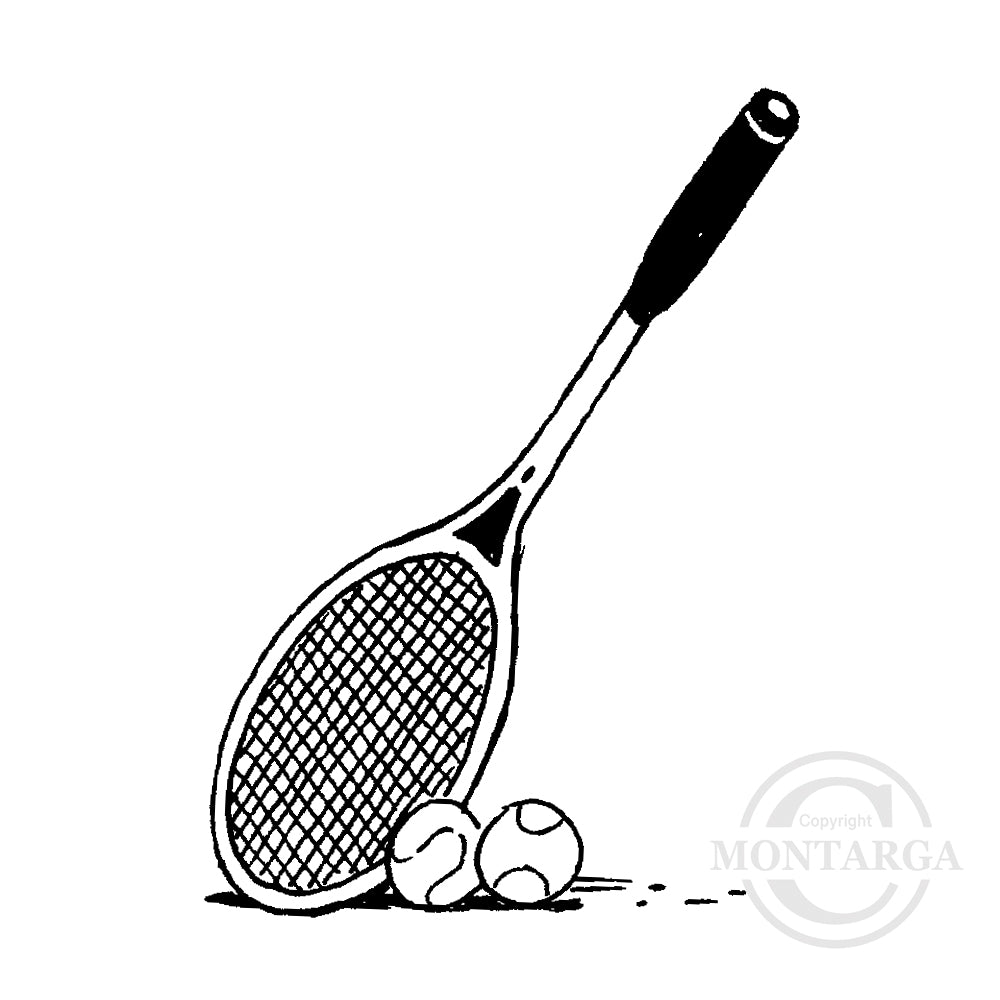 1816 Tennis Rubber Stamp