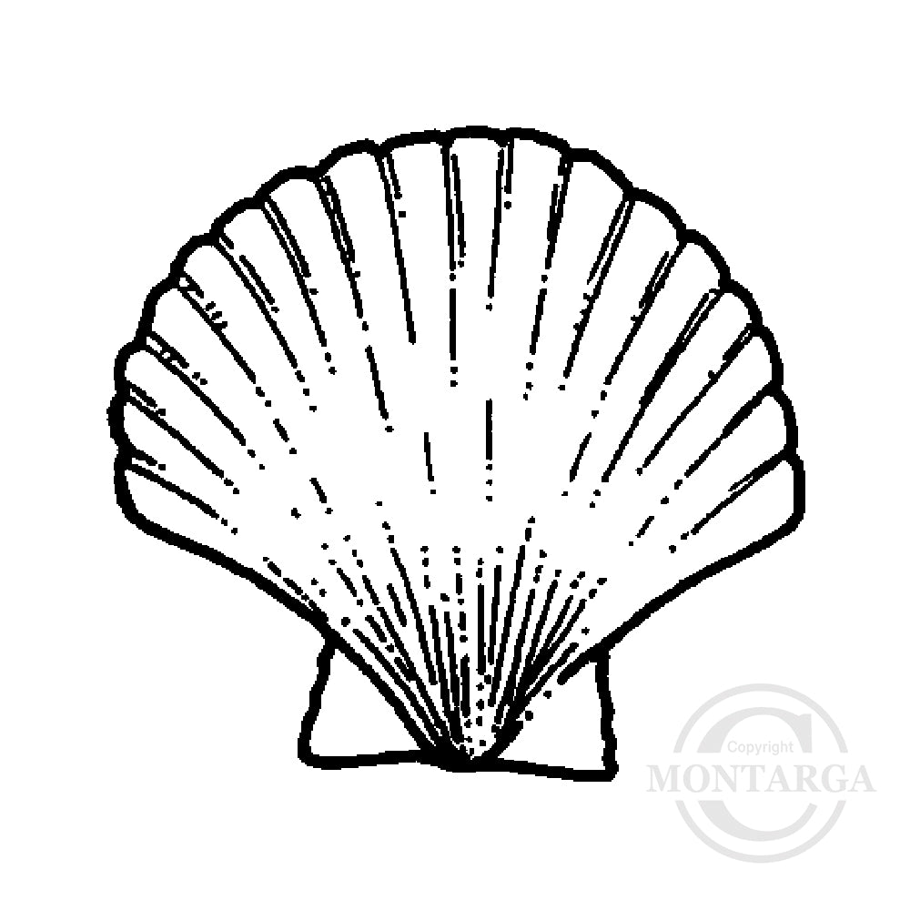 1835 A or C - Shell Rubber Stamp