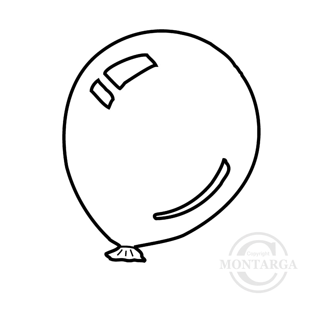 1841 A - Balloon Rubber Stamp