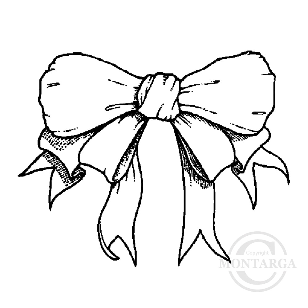 1848 C - Bow Rubber Stamp