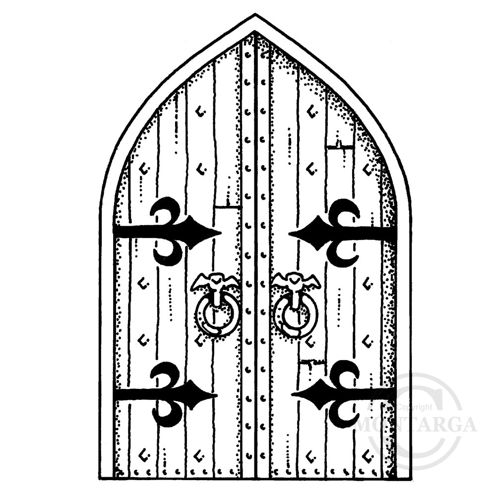 1871 GG - Doors Rubber Stamp