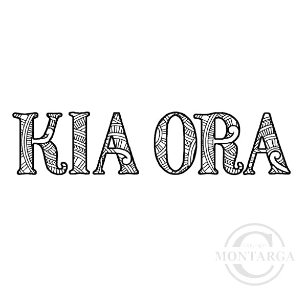 1901 BB - Kia Ora Wording Rubber Stamp