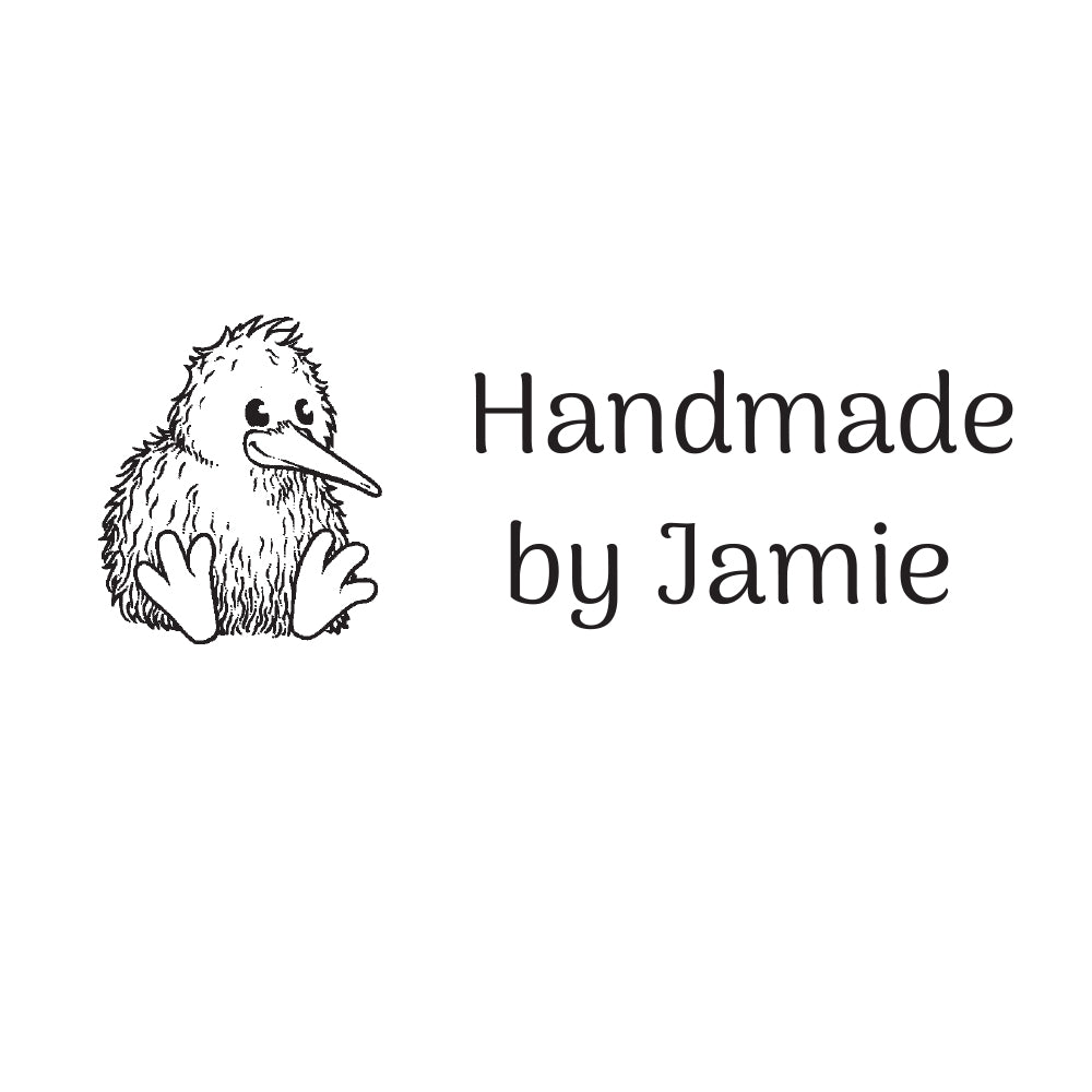 1931 B Sitting Kiwi - Personalised Rubber Stamp