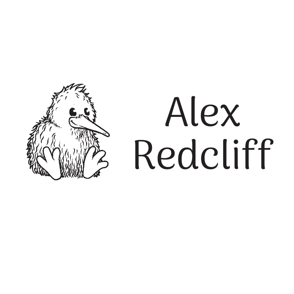 1931 B Sitting Kiwi - Personalised Name Rubber Stamp