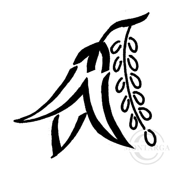 1935 F Kowhai Flower Rubber Stamp