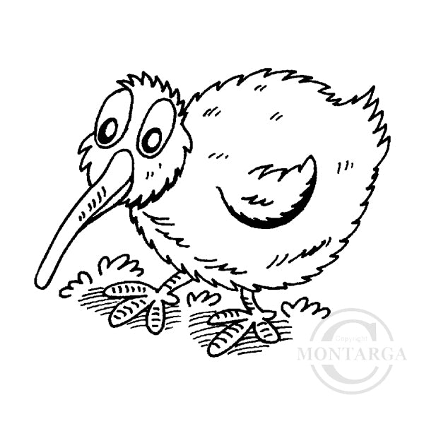 1957 C or F Kiwi Rubber Stamp