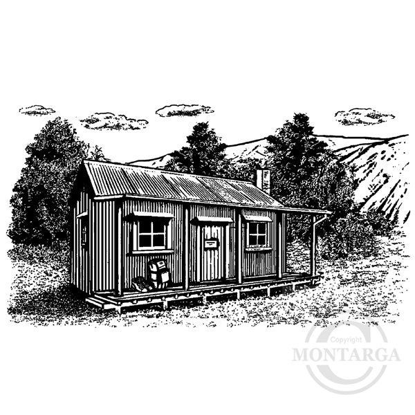 1992 GGG - Tramping Hut Rubber Stamp