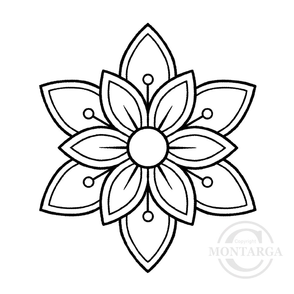 1994 G - Layering Flower Rubber Stamp