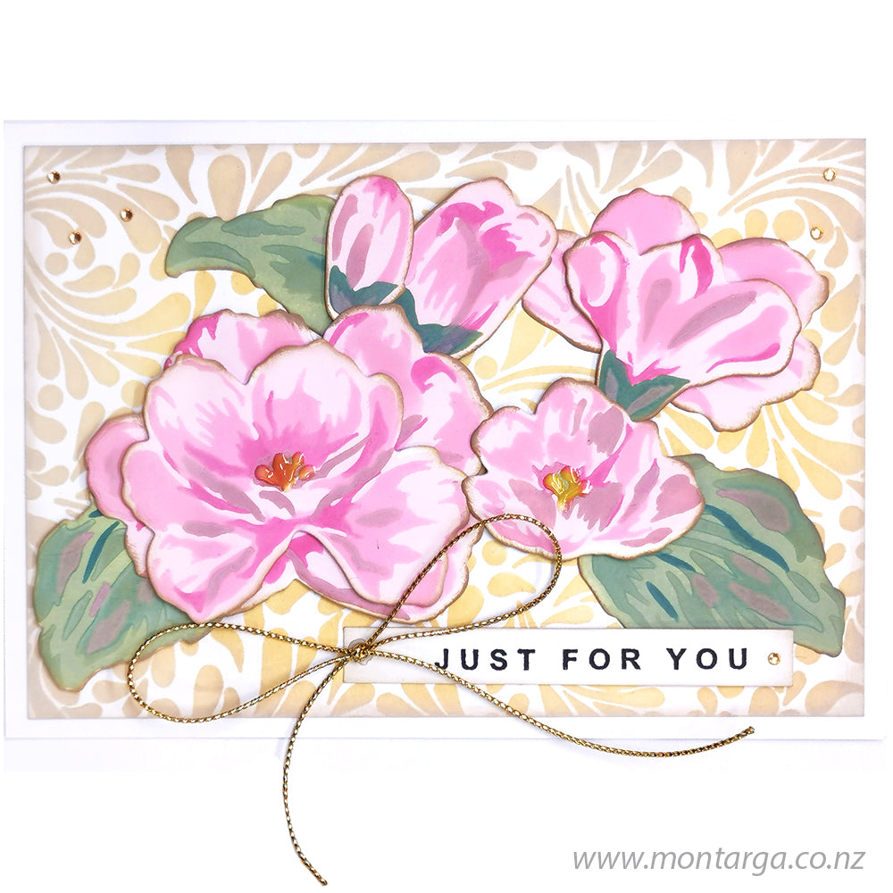 Alinacutle Layering Stencil and Die Set - Floral