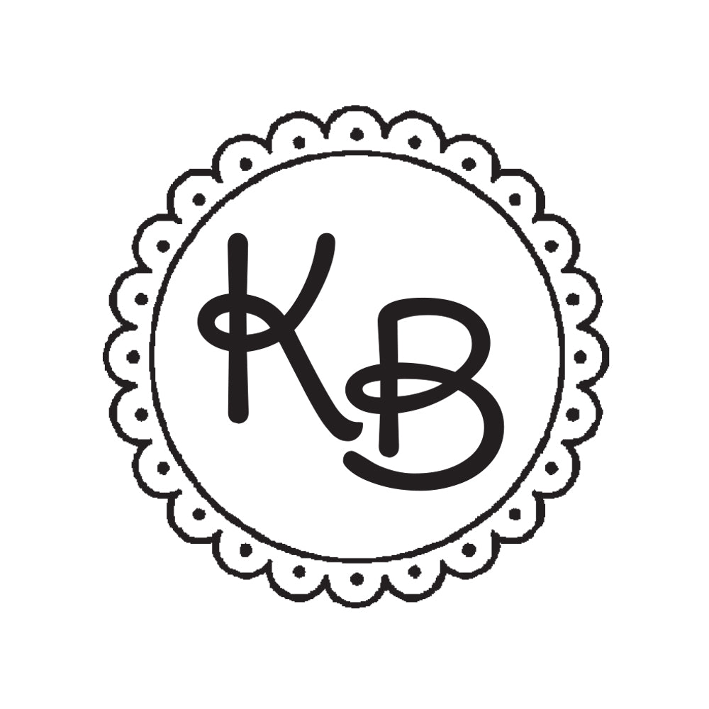 2090 A Scallop Circle - Initials Personalised Rubber Stamp