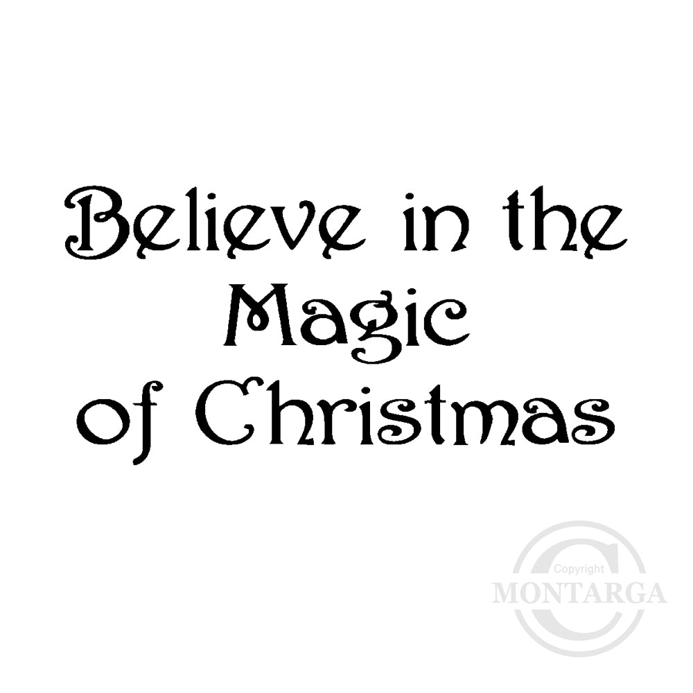 2115 B - Magic Of Christmas Wording Rubber Stamp