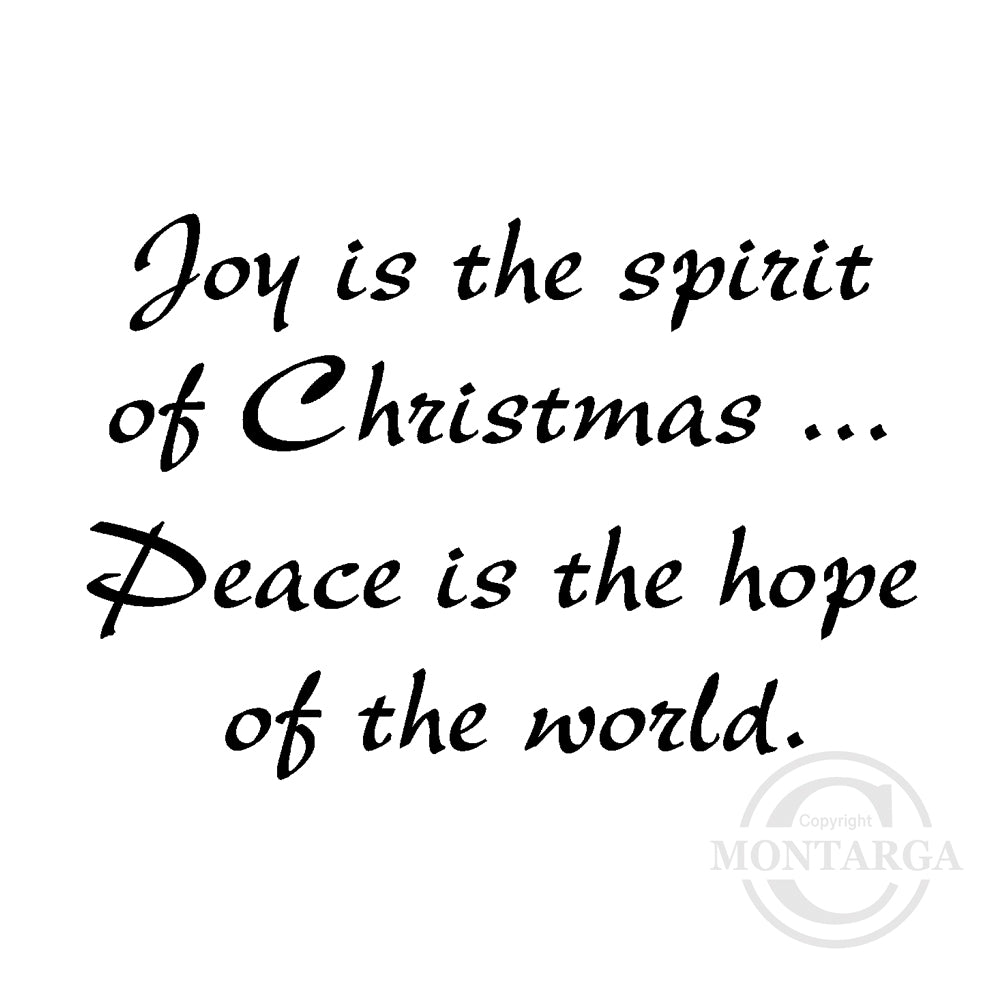 2162 E - Joy Is The Spirit Of Christmas Wording Rubber Stamp
