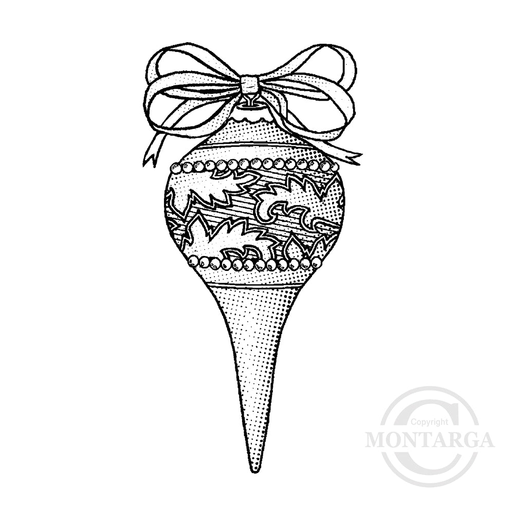 2195 FF - Christmas Ball Rubber Stamp