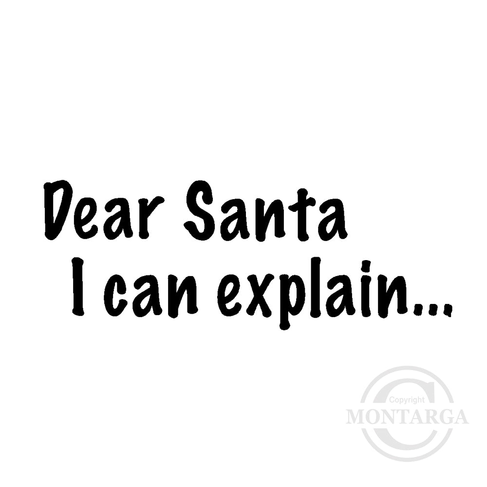 2199 B - Dear Santa Christmas Wording Rubber Stamp