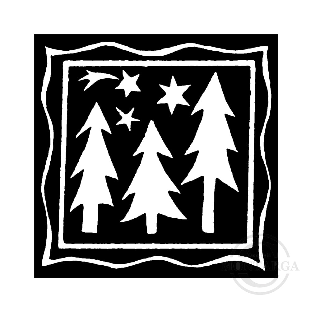 2271 F - Christmas Scene Rubber Stamp
