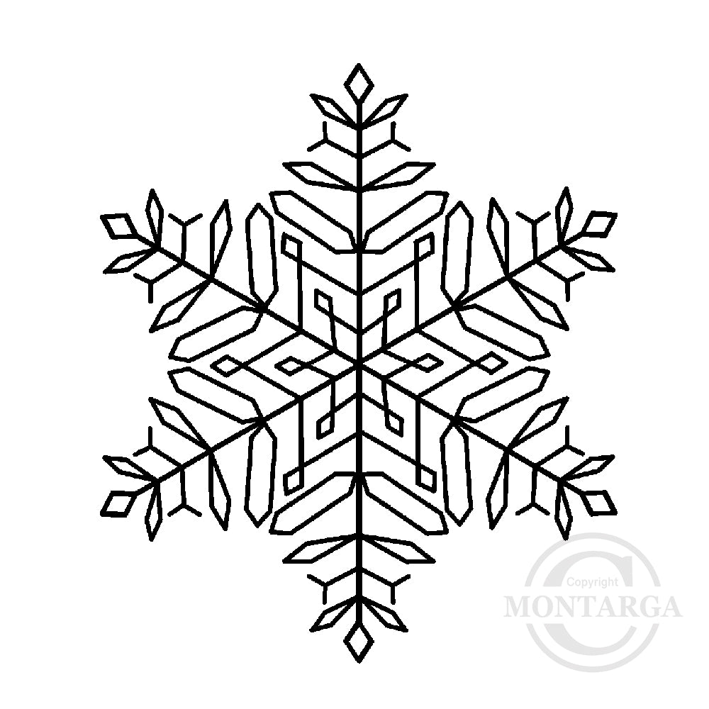 2337 A C or F - Delicate Snowflake Rubber Stamp