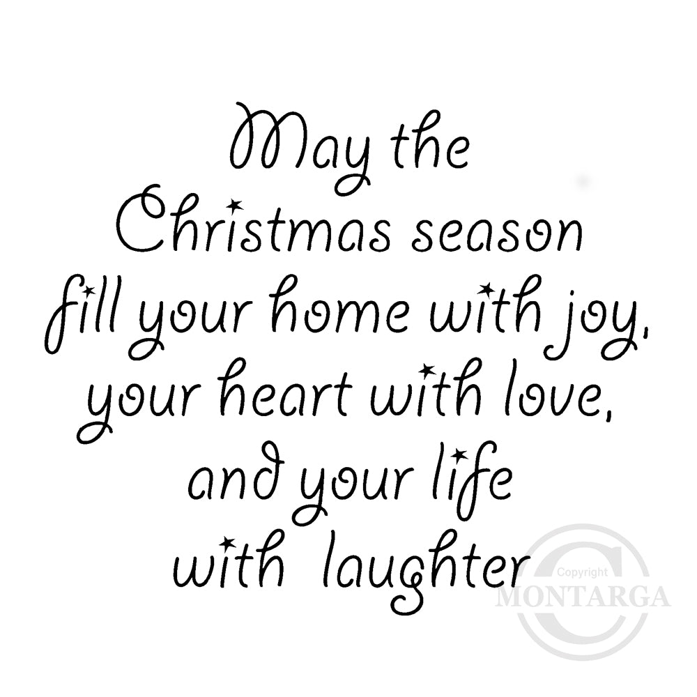 2361 G - May the Christmas Season Wording Rubber Stamp