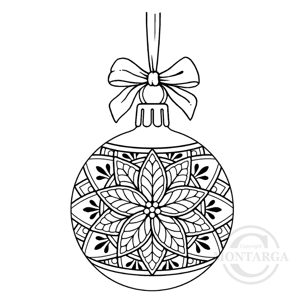 2391 GG - Christmas Ball Rubber Stamp