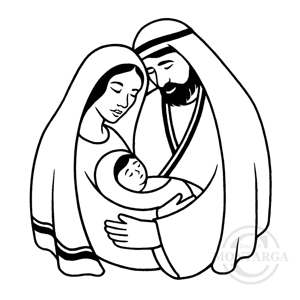 2419 G - Christmas Nativity Rubber Stamp