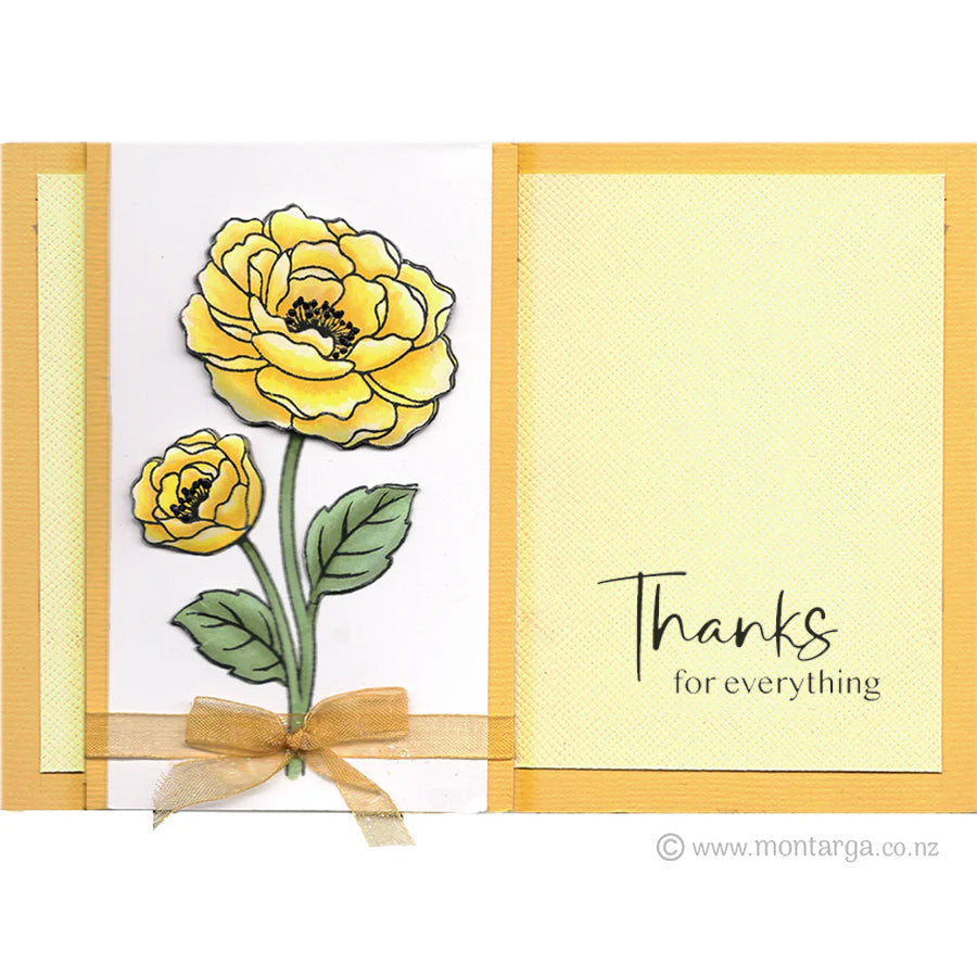 2546 B - Thanks for Everything Wording Rubber Stamp