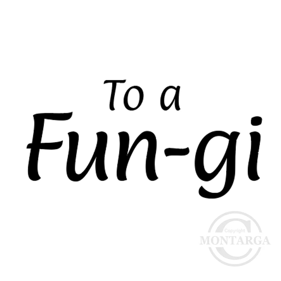 2552 B - To a Fun-gi Wording Rubber Stamp