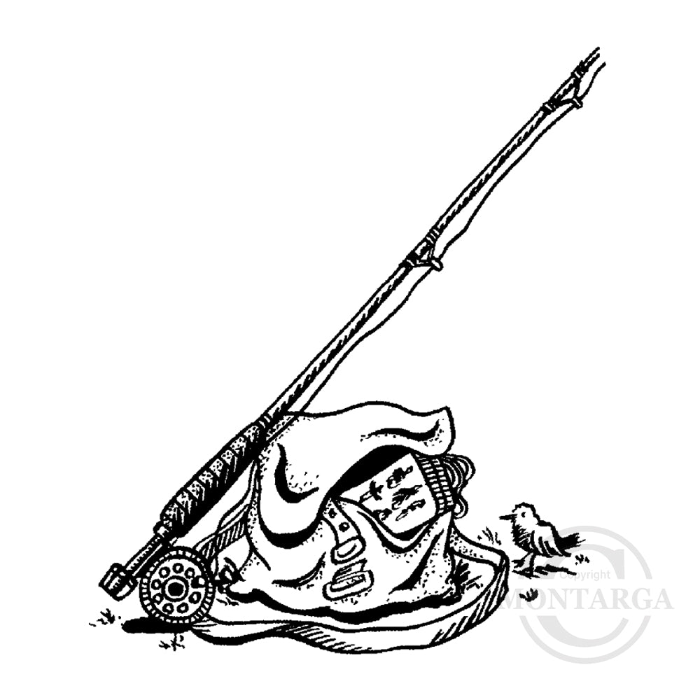 2632 G - Fishing Bag Rubber Stamp