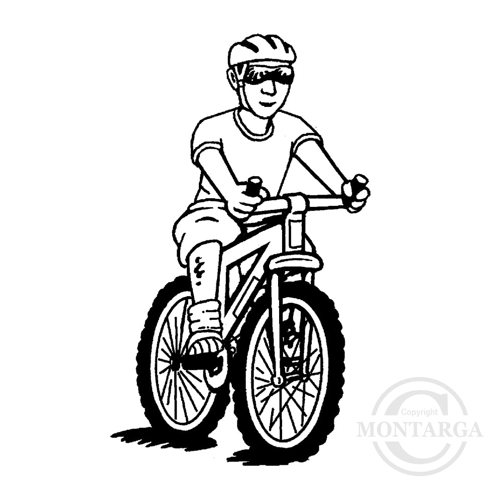 2642 E - Mountain Bike Rubber Stamp