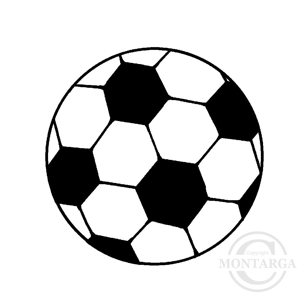 2646 A - Soccer Ball Rubber Stamp