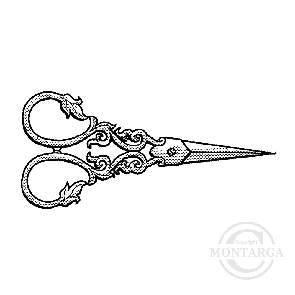 2654 B - Scissors Rubber Stamp
